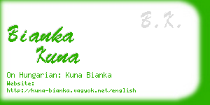 bianka kuna business card